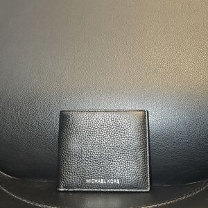 Michael Kors Black Wallet Pebbled Leather